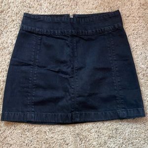 Free People black denim skirt Sz 2